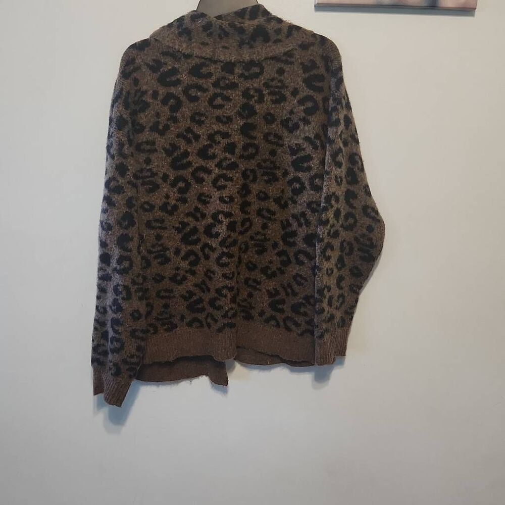 NWT Time & Tru Leopard Print Open-Front Cardigan Size XL - Picture 5 of 5